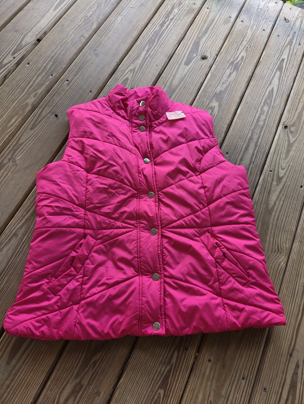 Athletech Hot Pink Puffer Vest Womens XL 24x27